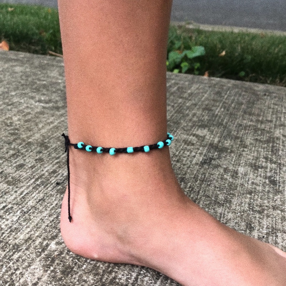 Bahama Mama Adjustable Crochet Anklet **handmade**